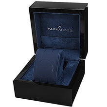 Alexander Statesman Chieftain Men's Multi-function Chronograph Silver Dial Black Leather Strap Swiss Made Watch A101-01