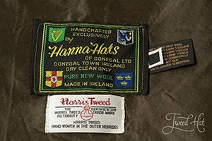 Hanna Hats Traditional Irish Tweed Wool Vintage Cap. Unisex Cabbie Hat. Stud Fastener & Taffeta Lining. 100% Made in Ireland.