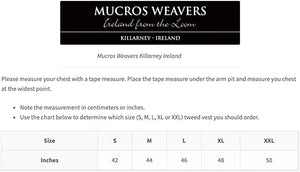 Mucros Weavers Men's Tweed Vest- Police Blue