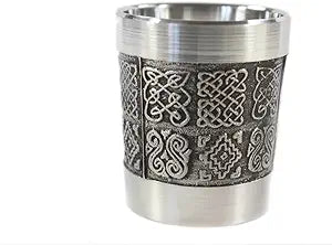 Mullingar Pewter Irish Shot Glass Celtic Knots Pewter 1 Fl. Oz. Made in Ireland