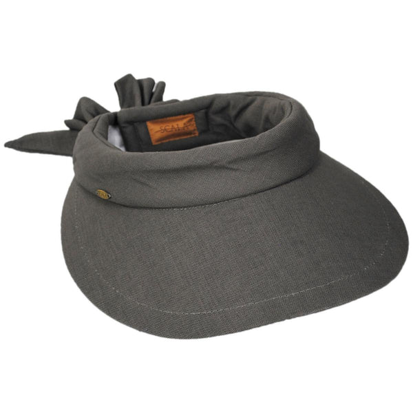 Scala Women's Visor Hat With Big Brim Charcoel