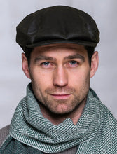 Mucros Weavers  Kerry Wax Flat Cap - Olive Medium