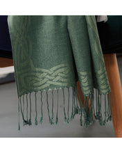 Patrick Francis Pashmina Scarf Book of Kells Design from Ireland Thyme Green