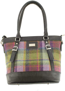 Mucros Weavers Tweed & PU Leather Handbag - Made In Ireland - Kelly Style