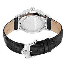 Alexander Statesman Regalia Wrist Watch For Men - Black Leather Stainless Steel Analog Swiss Watch - Silver White Dial Date Small Seconds Mens Designer Watch A102-01