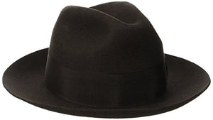 Stacy Adams Men's Cannery Row Wool Felt Fedora Hat, Chocolate, X-Large