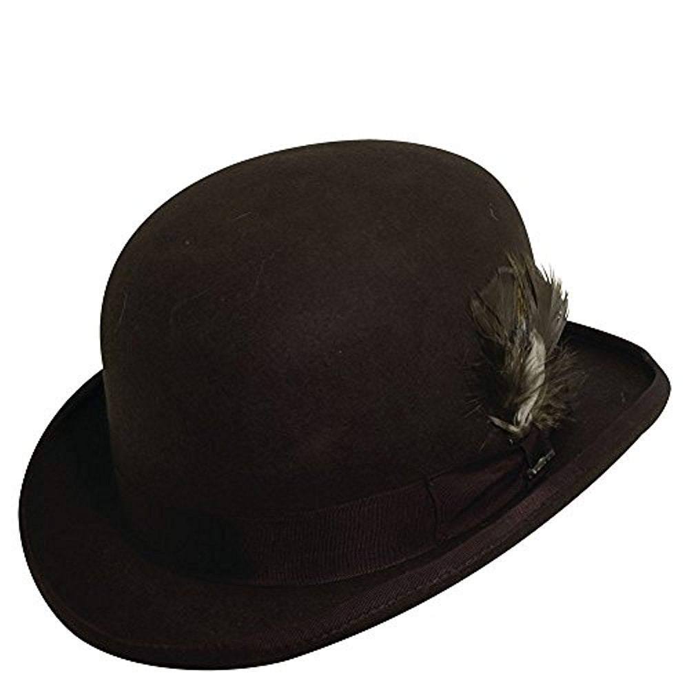 Scala Classico Men's Wool Felt Derby Hat BROWN L