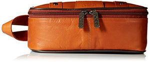 Dopp Men's Veneto Top Zip Travel Kit-Leather, Tan