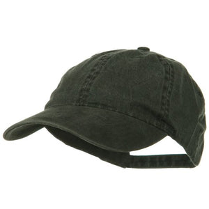 Otto Caps Washed Solid Pigment Dyed Cotton Twill Brass Buckle Cap - Black OSFM