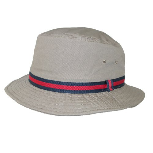 Scala Classico Rain Hat - Bucket Hat by Dorfman Pacific (British Tan Large)
