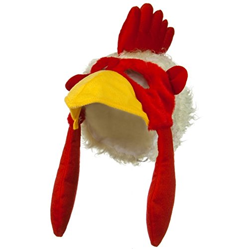Chicken Rooster Plush Mask Hat by Jacobson Hat Company