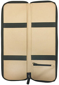 Winn Leather Zippered Tie Travel Case (Brown)